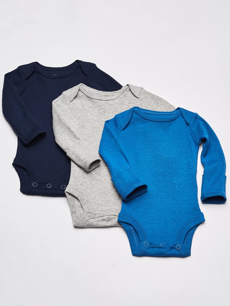 Carter's baby boys 7-pack Long-sleeve Bodysuits T Shirt, Multi/Blue, Preemie US - Image 2